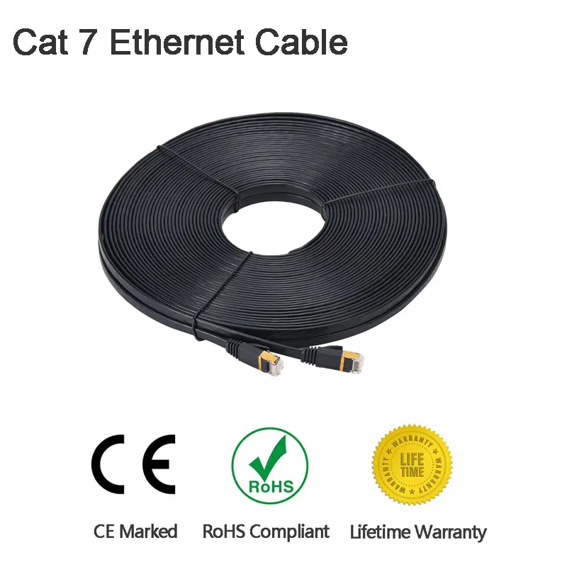 

Ethernet Cables Flat CAT7 UTP Ethernet Internet Cable Network Cable RJ45 1m/2m/3m/5m/8m/15m/30m for Router Laptop Ethernet Cable