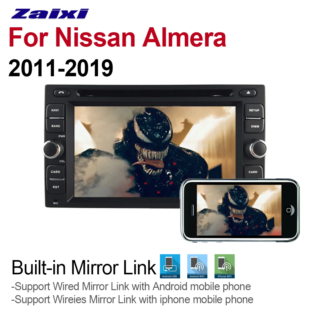 Clearance ZaiXi 4GB android 9.0 car dvd player for Nissan Almera 2011~2019 Multimedia GPS Navigation Map Autoradio WiFI Bluetooth HD 3