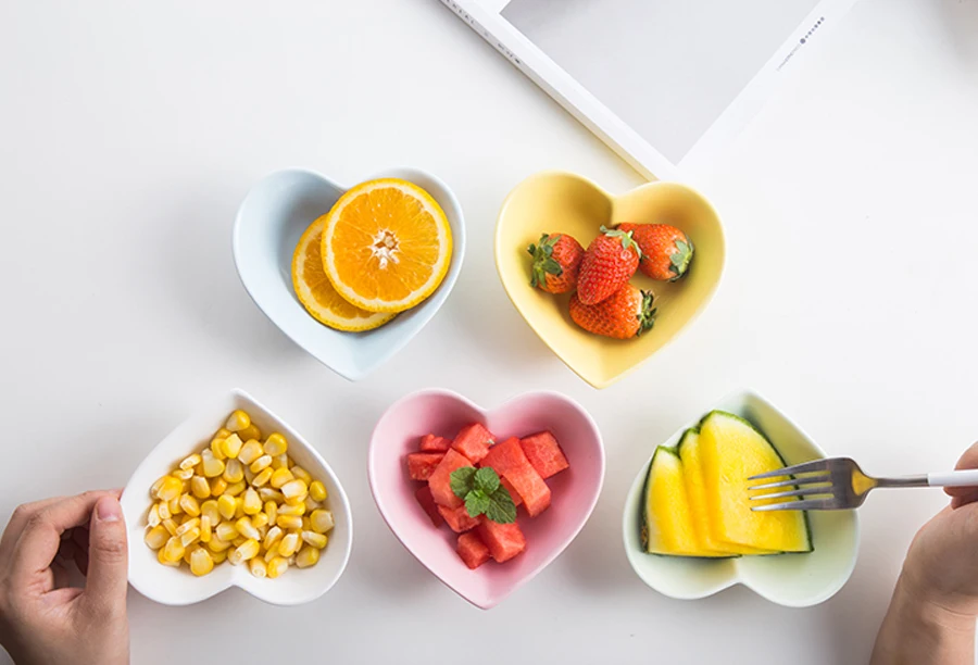 MUZITY керамические десертные тарелки в форме сердца, дизайнерские фарфоровые глазурованные тарелки для закуски, обеденные фруктовые тарелки