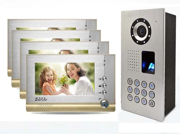 Xinslu 1V4 Новый 7 &quotцветной TFT LCD Видео телефон двери металлическая камера с паролем и