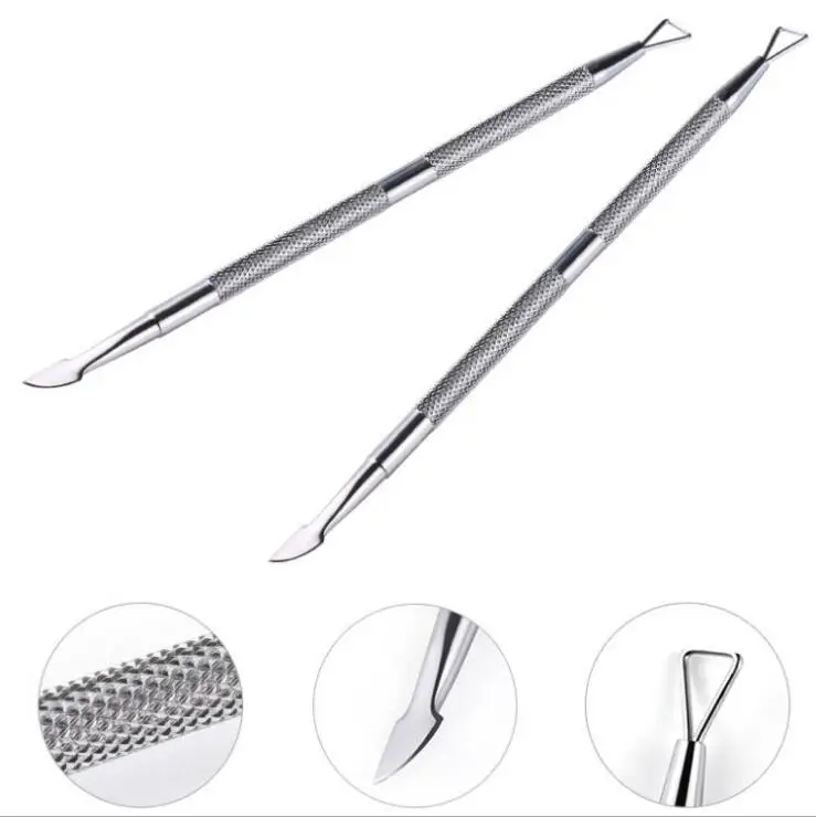 

Triangle Stick Double Head Dual-Purpose Unloading Planing Nail Polish Glue Phototherapy Stainless Steel Remover Dead Skin Planer