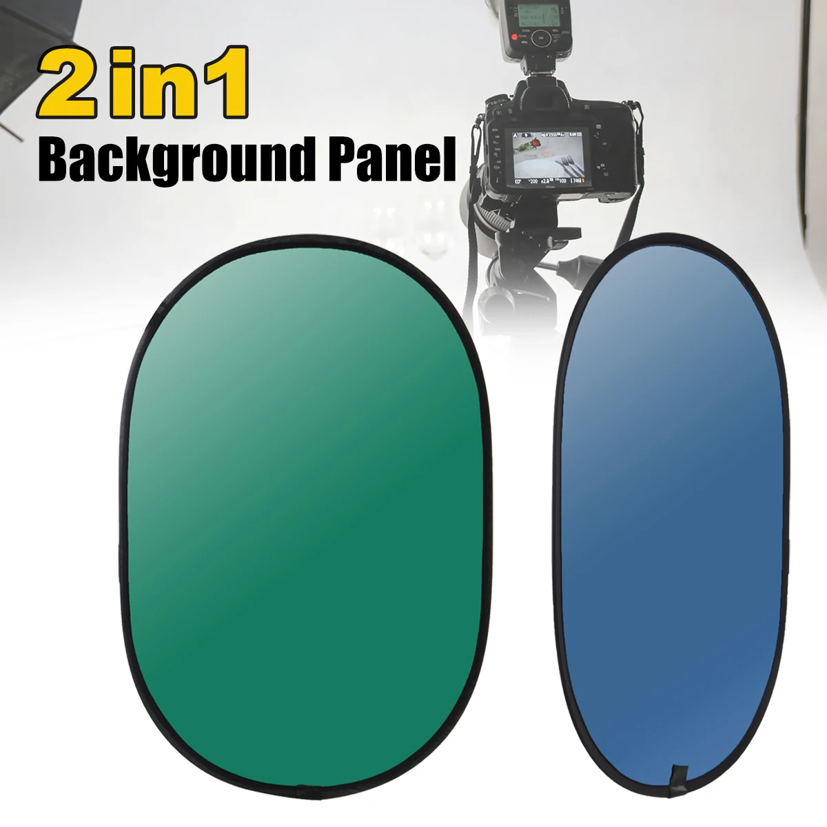 

New 100x150cm Reflector Collapsible Nylon Blue&Green (2in1) Backdrop Background Panel for Photo & Video Studio Photography