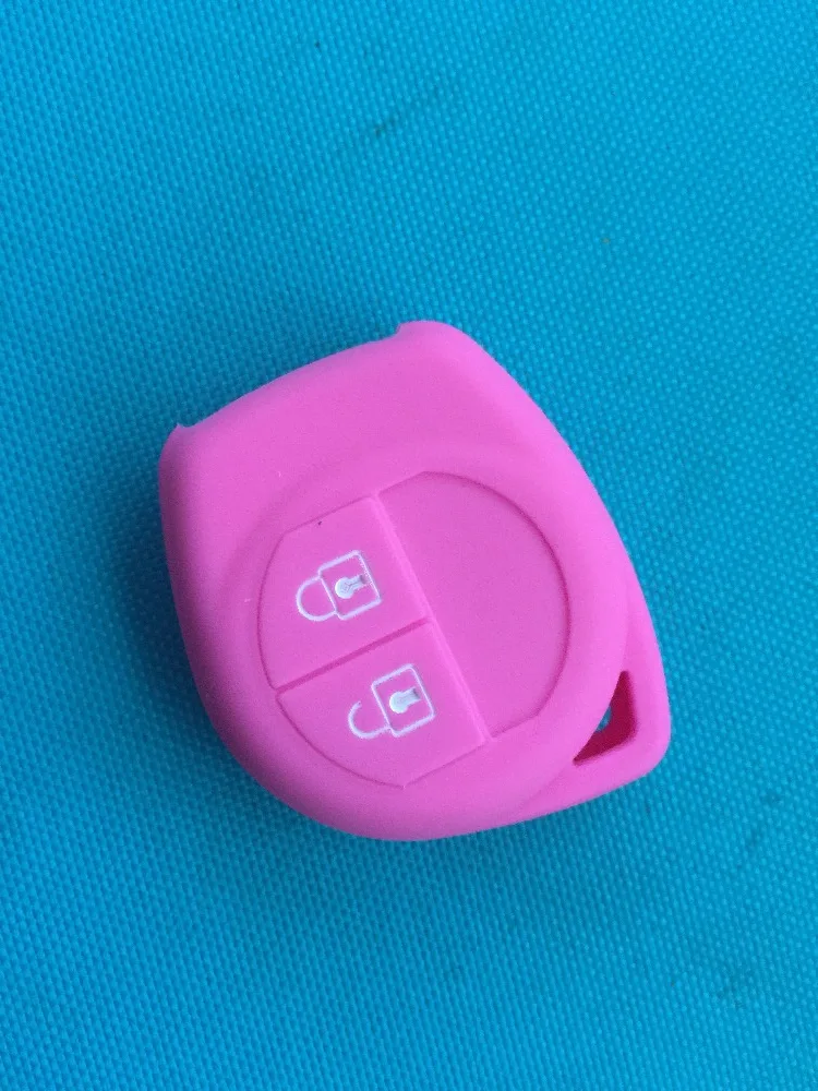 Key Case Cover Pusakieyy 1Pc New Replacement Soft Silicone Case Cover Holder For Suzuki Swift Grand VITARA IGNIS ALTO 2 Buttons Remote Key Fob Car Key Shell Flip Key Fob Shell