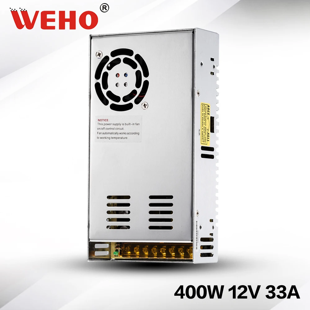 

(S-400-12) led power supply 400w 12v output 100vac(230vac) input 12V 400w dc power supply