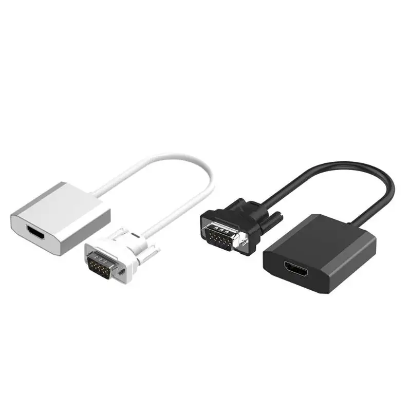 

VGA to HDMI Adapter 4.9mm Cable 1080P Analog to Digital Video Audio Converter for PC Laptop to HDTV Projector