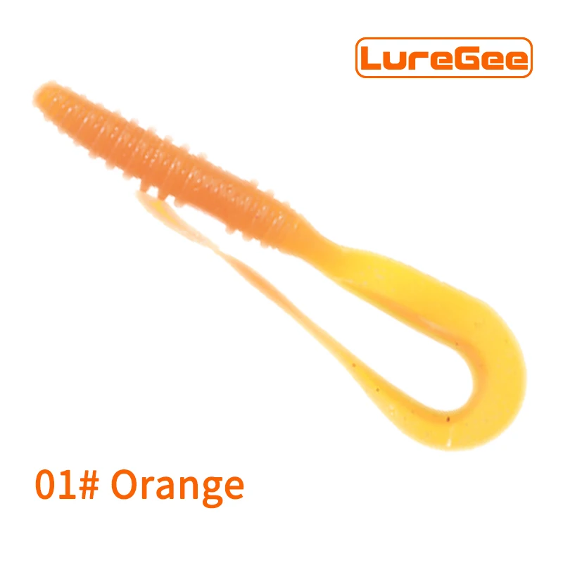 Orange LureGee Mad Wag 90 мм мягкие приманки для рыбалки искусственные мягкие приманки в виде червей хищника Силиконовые Рыболовные Мягкие рыболовные приманки, наживки So - Цвет: Orange
