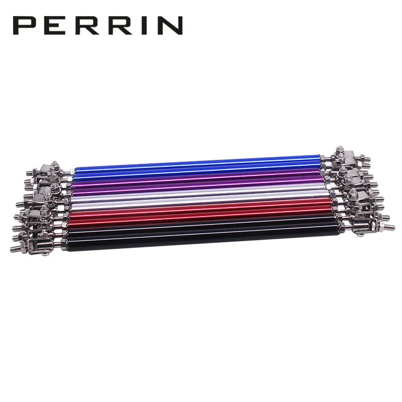 

Universal Adjustable 200MM Racing Front Bumper Lip Splitter Rod Strut Tie Bar Support Kit front bumper
