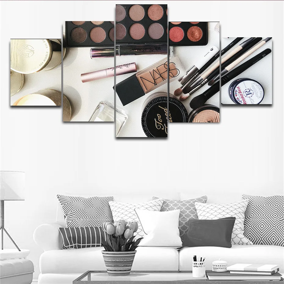 

Modern Wall Art 5 Piece Cosmetic Posters Prints Women Beauty Salon Canvas Painting On The Wall For Bedroom Home Decor Artwork