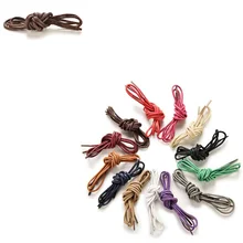 Новинка, 8 цветов, вощеные Цветные шнурки для кожи, обувь со шнуровкой круглые подвески, Ботинки martin, спортивная обувь, веревки, 1 пара