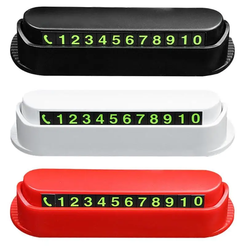 

Car Temporary Parking Telephone Number Card Plate Solid Perfume Phone Holder Park Stop Car-styling Automobile Accessories