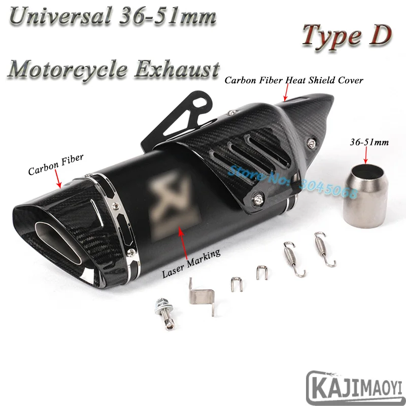 Escape de la motocicleta Escape para R1 R6 R3 Z900 KTM390 K8 CBR modificado universal moto láser carbono Scooter silenciador etiqueta