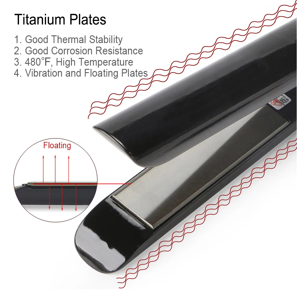 MADAMI Brazilian Hair Treatment Titanium Keratin Floating Plate Electric Hair Straightener Iron 470F MCH Fast Heating Iron  (3)