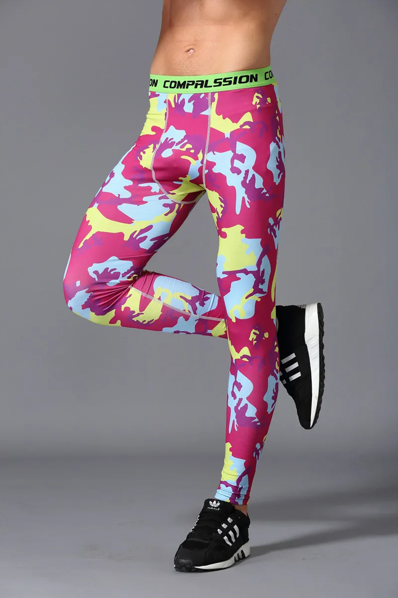 Человек Фитнес леггинсы футбольные штаны спортивные Леггинсы Для мужчин s цветные колготы утягивающие брюки для мужчин базы Слои брюки Бодибилдинг - Цвет: 08