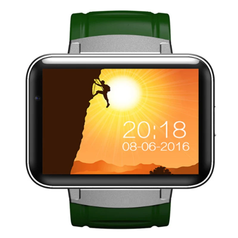 Смарт-часы, умные часы, 2,2 дюймов, oled, Android, телефонный звонок, Relogio, 3G, GSM, SIM, TF карта, камера для iPhone, samsung, HUAWEI, PK, DZ09 A1 - Цвет: Зеленый