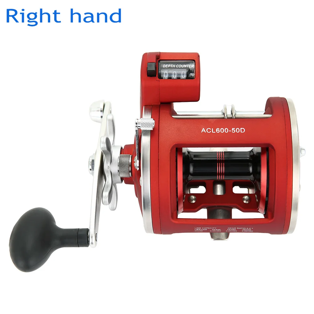 

Left / Right Hand 12 Bearings Fishing Reel with Electric Depth Counter Double Brake System Bait Casting Drum WHShopping