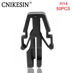 CNIKESIN 50 шт. H14 12,6 мм отверстие автомобиля крепежные зажимы нейлон щит слуг заклепки среднего чистая накладка фиксированной клип для Toyota