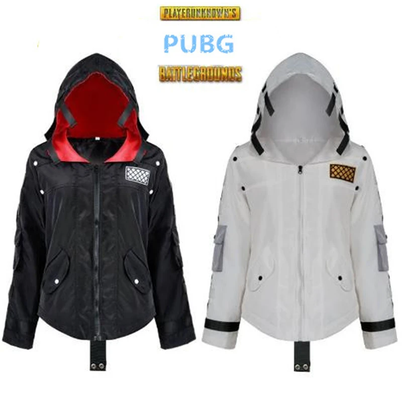  Halloween PUBG Jedi Survival Big Escape Cosplay Eat Chicken Jacket Jacket White Black Anime Game As