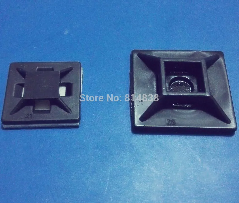 

Wkooa 21x21 Black Self Adhesive Plastic Cable Tie Mount