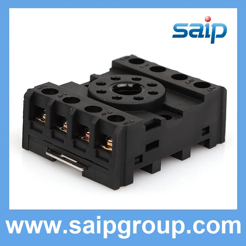 

10Pcs/lot Exiquisite Quality 8 Pin Relay Socket /Black High Power Relay Socket Base (10A 300V )