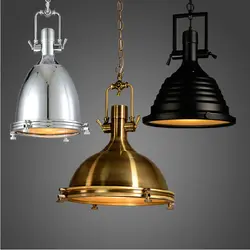 Промышленные ржавчины волна морских E27 лампа подвесной висячий светильник свет Ретро Винтаж арт-деко Лофт кирпич кулон осветительный