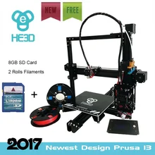 auto level Newest HE3D EI3 DIY 3d printer kit single metal extruder , Aluminium Extrusion 2 rolls filament 8GB SD card as gift