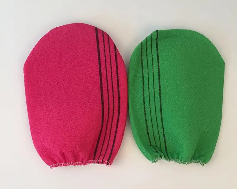 

4pcs/lot italy towel korea glove viscose scrub mitt body scrub glove kessa mitt exfoliating tan glove (normal