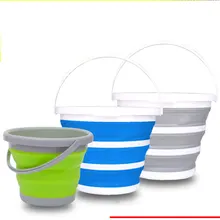 3L 5L 10L складное ведро для рыбалки Автомойка уличные толстые силиконовые рыболовные принадлежности кемпинг портативная сумка для хранения