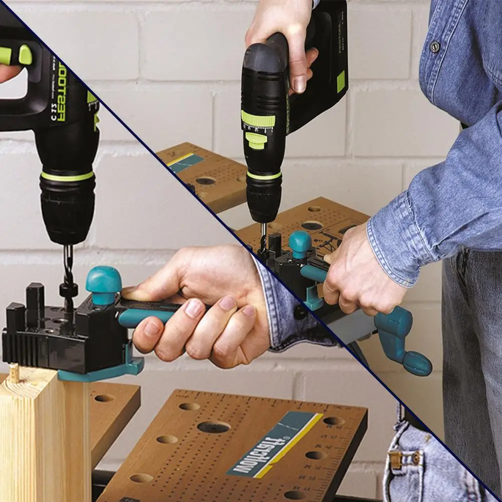 

Handheld Durable Round Wooden Plug Punching Locator Woodwork Pin Drilling Locator Free Shipping Woodworking Drill Guide Kit