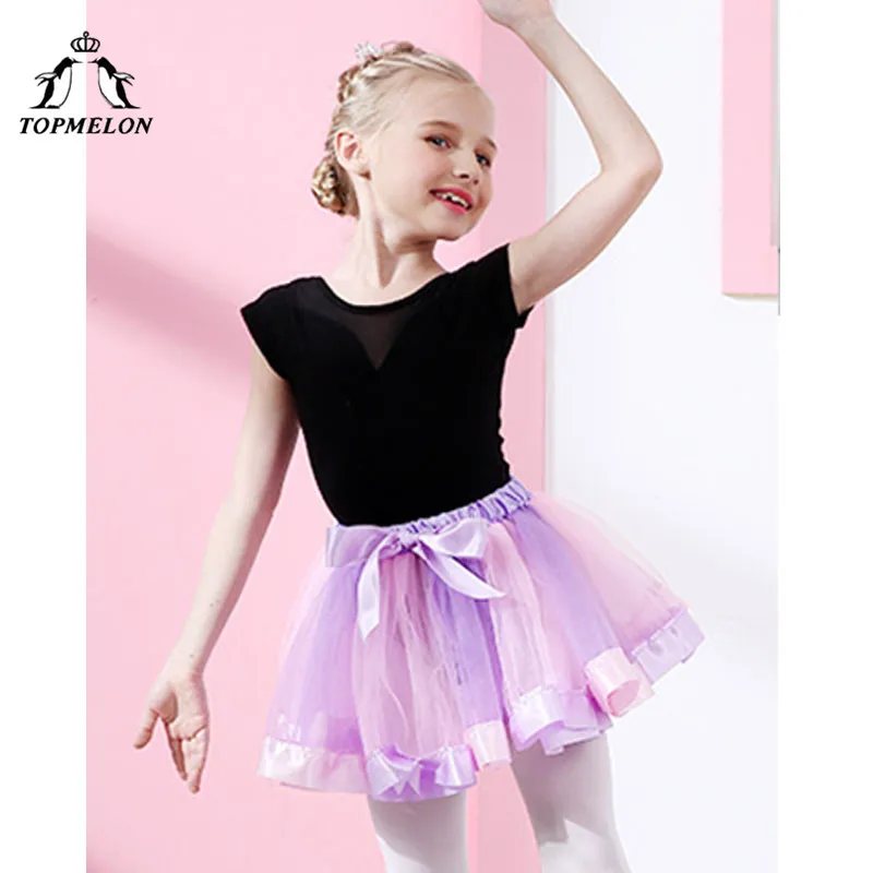 TOPMELON Одежда для танцев юбка только для балета Танцы мини-юбки-пачки для гимнастики трико производительность показывает, красочные Purpl