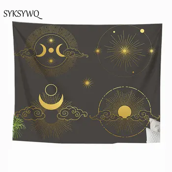 

moon indian wall tapestry black tapices new arrival wand tapijt drop shopping polyester fabric wall cloth