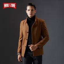 Новинка, деловое повседневное шерстяное длинное Мужское пальто, шерстяное зимнее теплое Мужское пальто, тонкое модное однобортное Мужское пальто, куртка