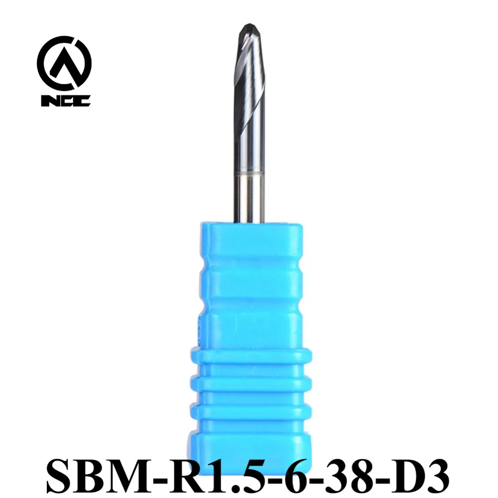 5pcs/lot D3.0 6 38 D3.0 Solid Carbide 4 Flute Ball Nose End Mills For