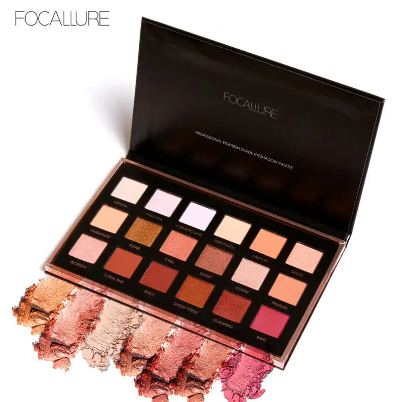 

Focallure Eyeshadow Palette 18 Colors Make Up Maquiagem Tool Shimmer Cosmetics Eye Shadow Long Last Glitter Eyeshadows Pallete