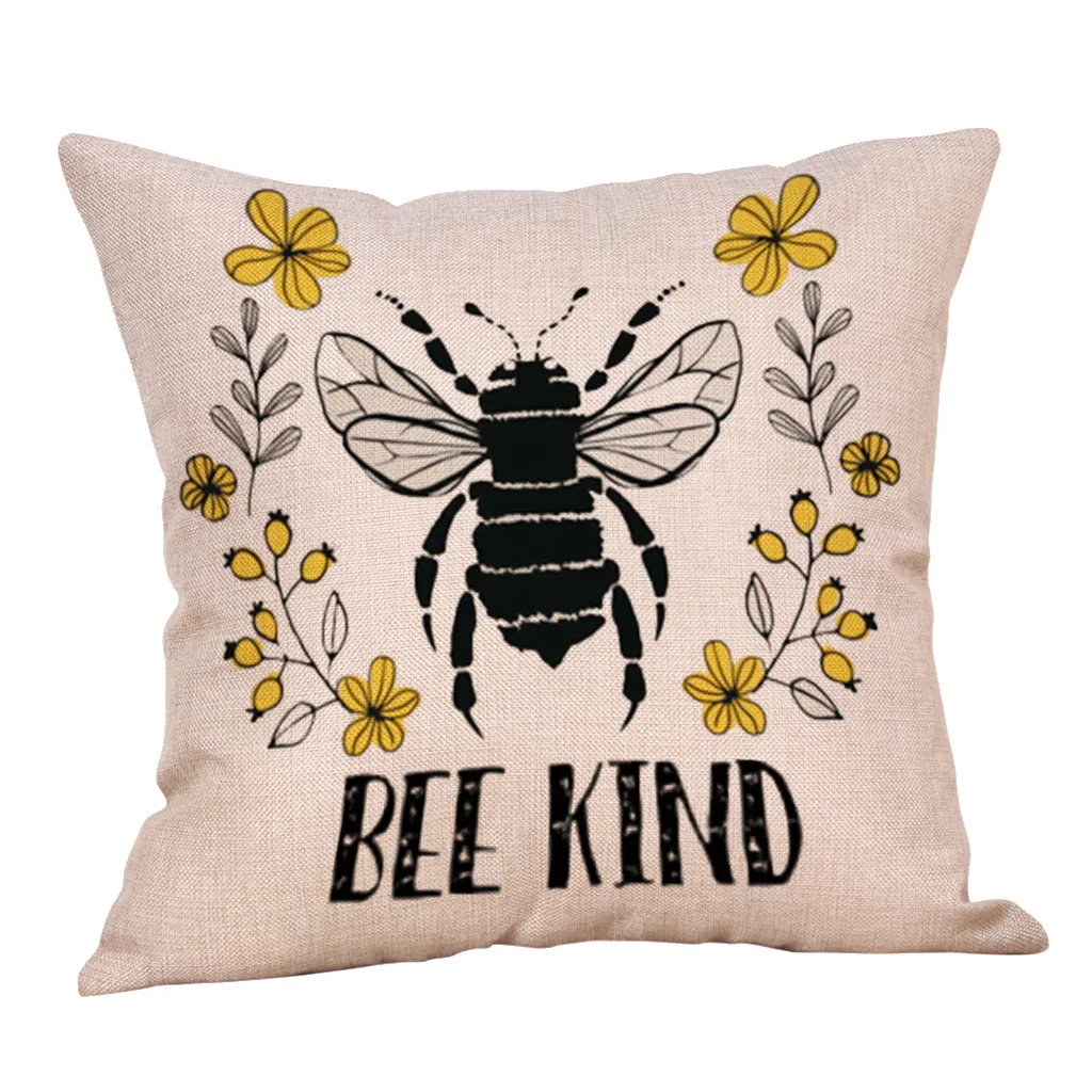 Home Decor Cushion Cover BEE KIND Pillowcase Sofa Throw Pillow Coverin