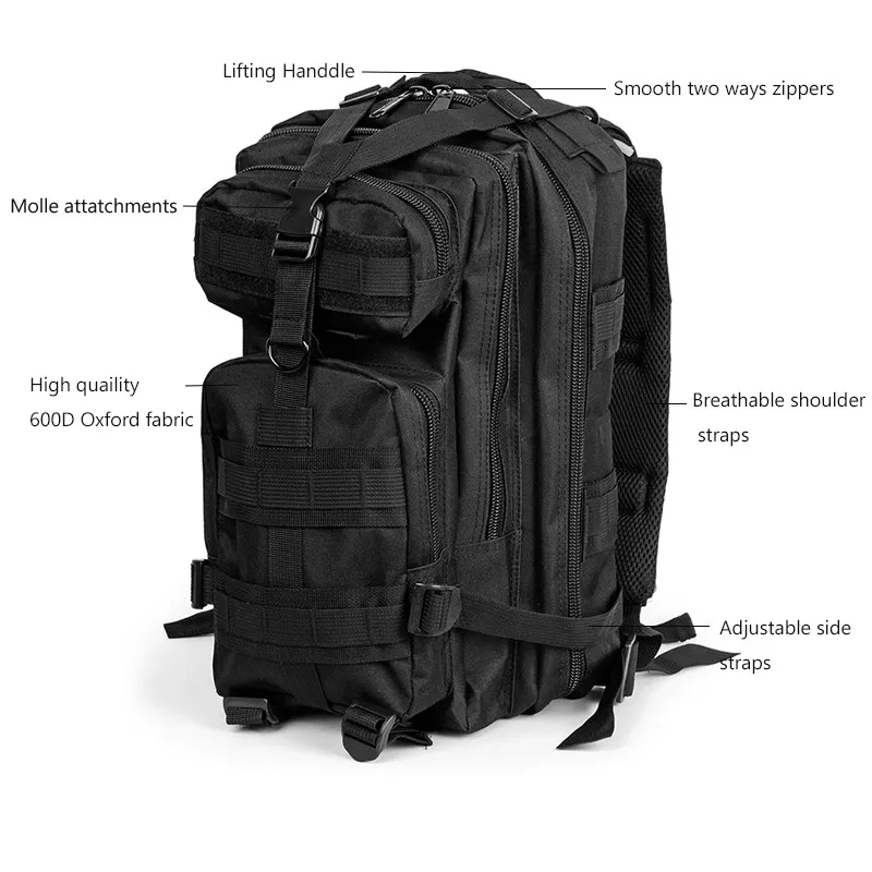 Militar de alta calidad mochila impermeable Oxford ejército tácticas hombres mochila de gran capacidad de viaje bolsa mochila militar Militar de alta calidad mochila impermeable Oxford ejército tácticas hombres mochila de gran capacidad de viaje bolsa mochila militar