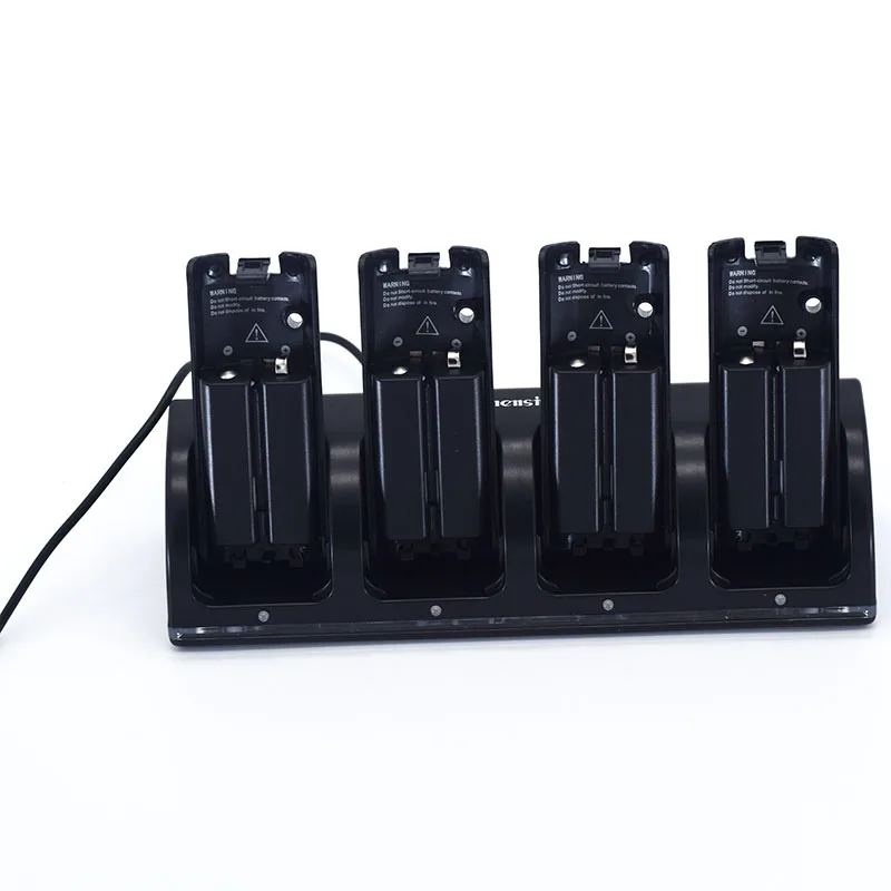 Online Renensin Schwarz 4x Akku + Quad 4 Ladegerät Dock Station Kit für Wii Remote Controller ladegerät Hohe qualität
