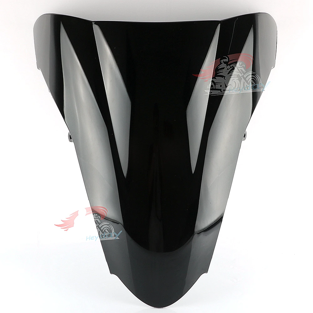 Черное ветровое стекло с двойными пузырьками для Honda VFR800 2002 2003 2004 2005 2006 2007 2008