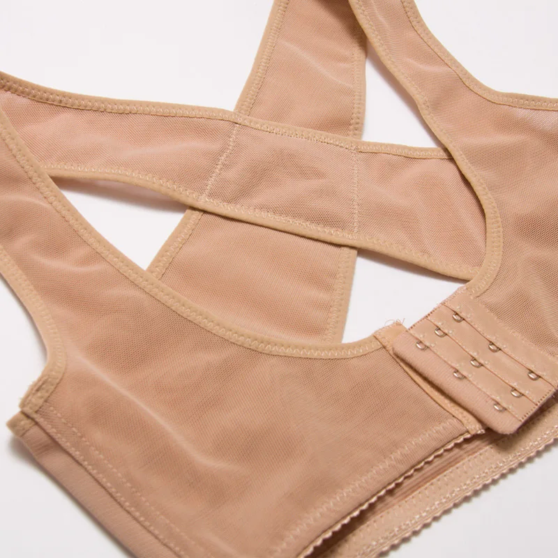 Дышащие Для женщин груди сзади Поддержка ремень Регулируемый Body Shaper