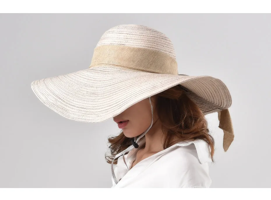 FURTALK, летняя шляпа для женщин, соломенная шляпа с ленточным галстуком, широкими полями, складная, сворачивающаяся, Солнцезащитная шляпа для женщин UPF 50+, пляжная кепка с защитой от ультрафиолета