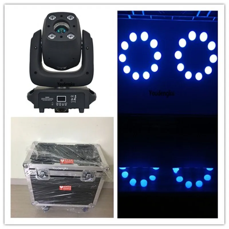 2 pieces with case New Stage lighting 4x10w rgbw led moving head wash 100 watt moving head led spot lighting