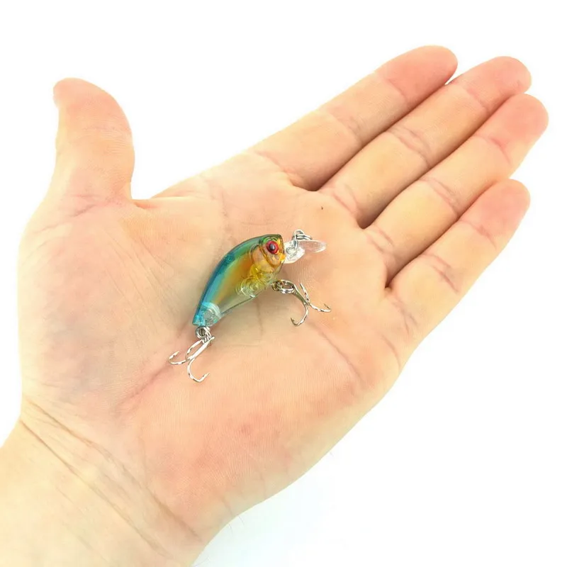  1PCS 4.5cm 4g crankbait Fishing lures plastic hard crank bait artificial lure fish pesca hooks tackle japan wobbler 