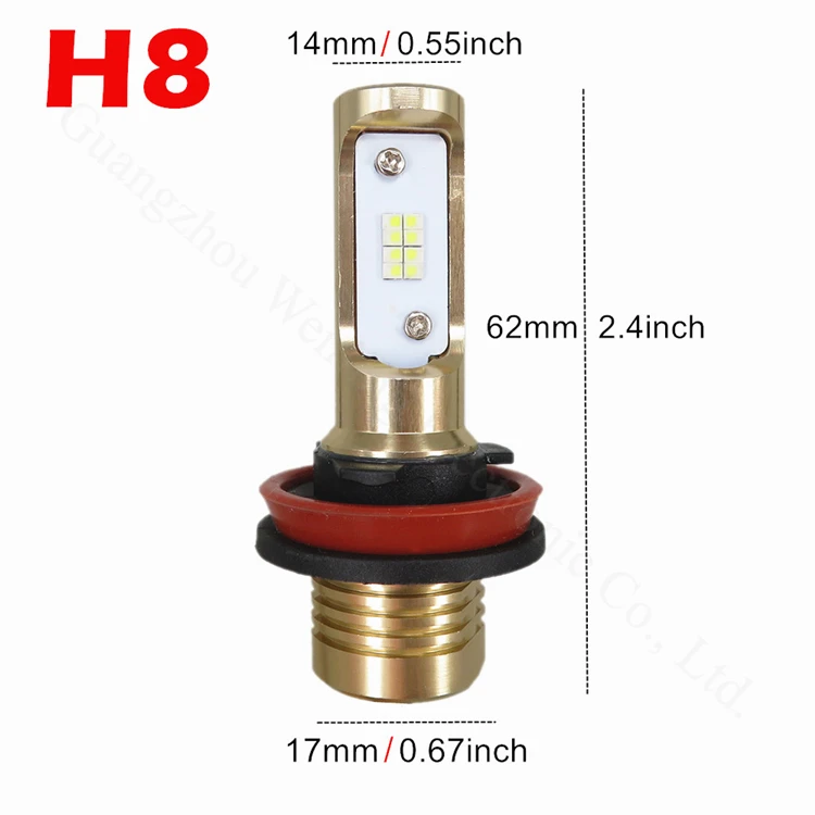 Emissor de Luz Lâmpada do Bulbo Wljh h8 9005 9006 Diodo Lâmpadas Led Carro 12 v 24 Automóveis Luzes Diurnas Drl Auto Nevoeiro 2x80 w 1200lm h7 7 High Quality Automóveis e motos