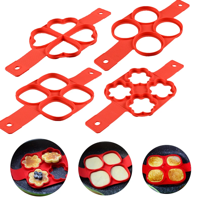 Silicone Pancake Maker Egg Ring Maker Nonstick Easy Fantastic Egg Omelette Mold Kitchen Gadgets Cooking Tools 2017 New