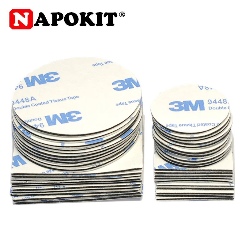 10PCS 30mm 50mm Round Square 1mm Thickness Strong 3M Double sided