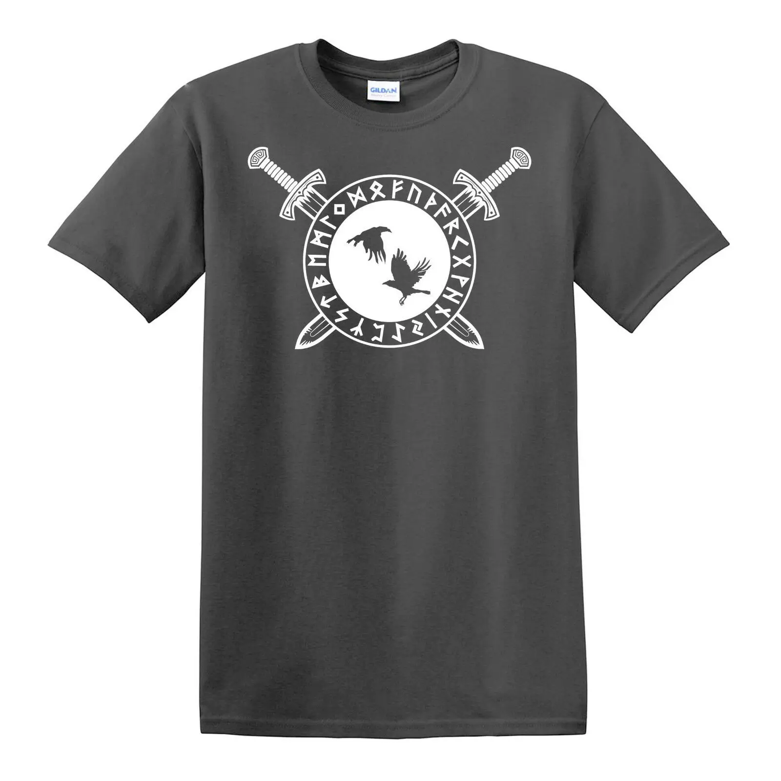 ODINS RAVENS Huginn Muninn t-shirt-S до 6XL-Norse Odin Viking Thor Valhalla Летняя мужская модная футболка