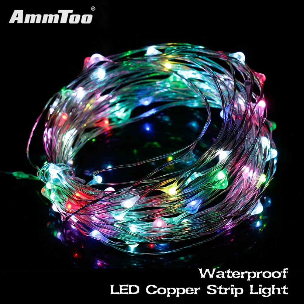 2M 5M 20LEDs Holiday Lighting IP65 Waterproof LED String Lights 3 AA