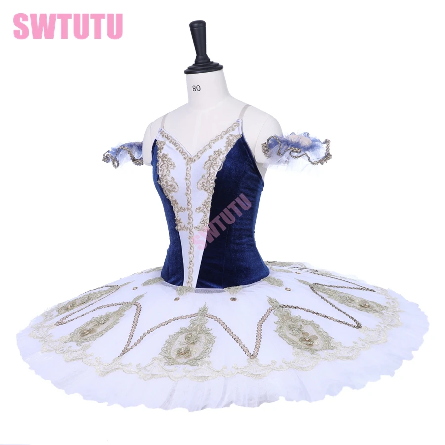 Newest Women navy blue nutcracker performance tutu dress girls custom made professional platter pancake tutu child BT9205