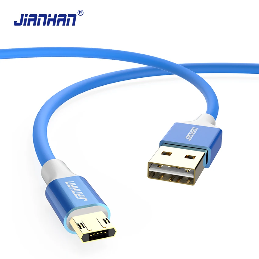 JianHan Reversible Micro USB Cable Charger Fast Charging Data Cord 2A Universal for Samsung Xiaomi Huawei Android Mobile Phone JianHan Reversible Micro USB Cable Charger Fast Charging Data Cord 2A Universal for Samsung Xiaomi Huawei Android Mobile Phone