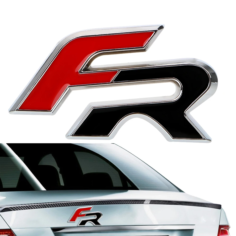 3D Metal FR Logo Car sticker For Windshield Car Side Fender Tail Emblem Badge Decal Truck Front