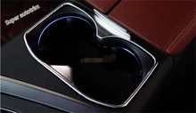 Более моды для Peugeot 5008 GT 2017 2018 Нержавеющая сталь Передняя Центральная Управление держатель стакана воды Рамки Наклейки крышка отделка